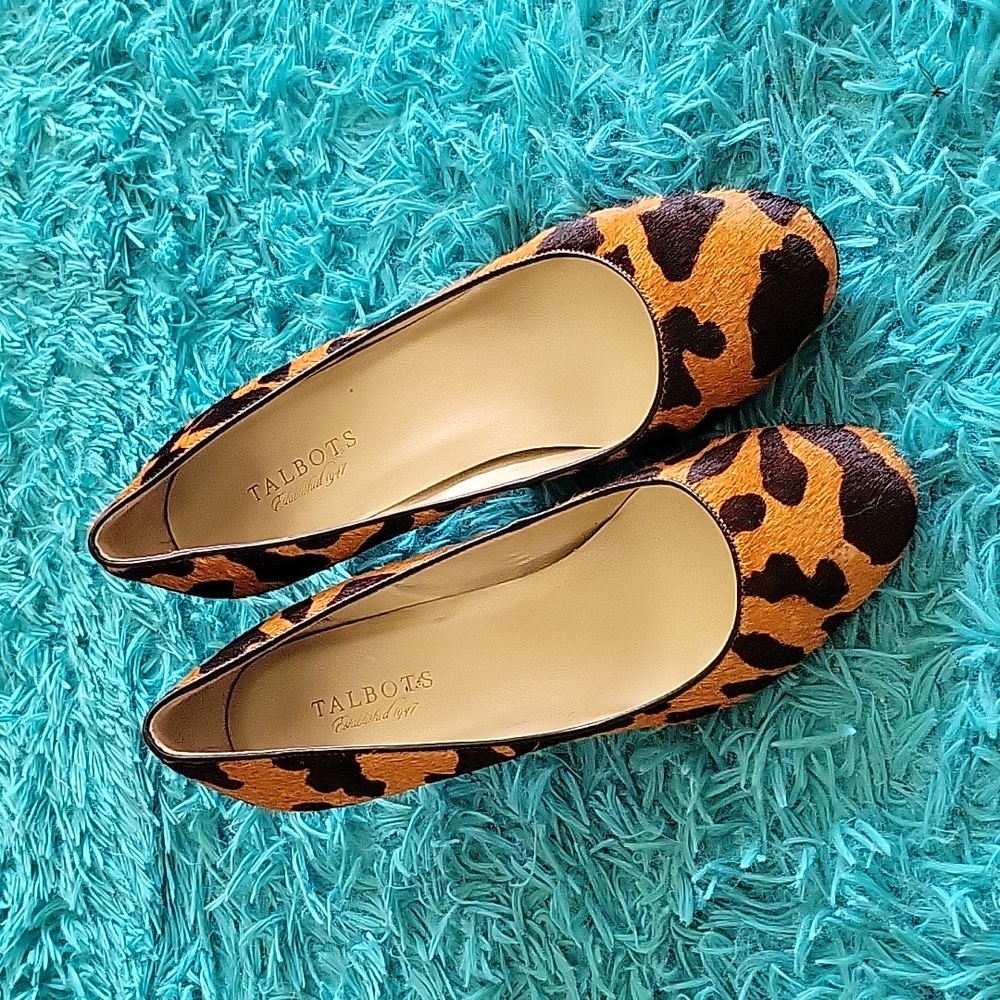 Talbots Animal Print Heels Size 9.5 - Picture 1 of 10